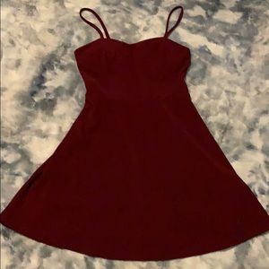 Maroon mini dress
